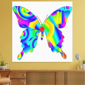 Zomer Vlinder Opgespannen Canvas Print (Insitu (Woonkamer))