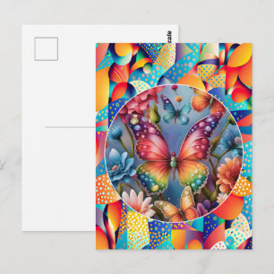 Zomer Vlinders Briefkaart