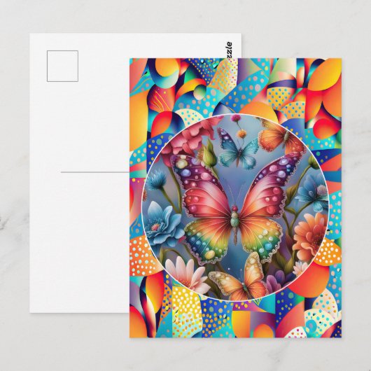 Zomer Vlinders Briefkaart (Voorkant / Achterkant)