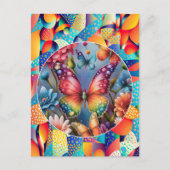 Zomer Vlinders Briefkaart (Voorkant)