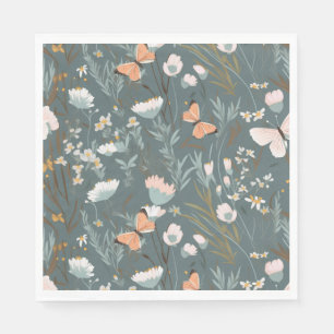 Zomer Vlinders en Wildbloemen Servet