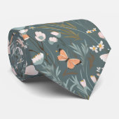 Zomer Vlinders en Wildbloemen Stropdas (Opgerold)