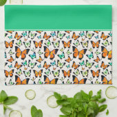 Zomer vlinders keukendoek theedoek (Gevouwen)
