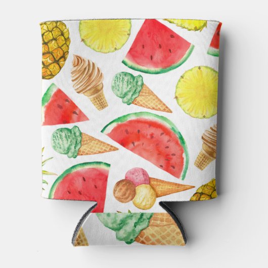 Zomer Voedsel: Watermeloen IJs-crème Blikjeskoeler (Voorkant)