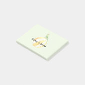 Zomer Vogel in de Zon Gele Strandbal Post-it® Notes (Schuin)