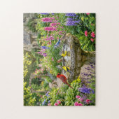 Zomer Vogeldrinkbak Tuin Legpuzzel (Verticaal)