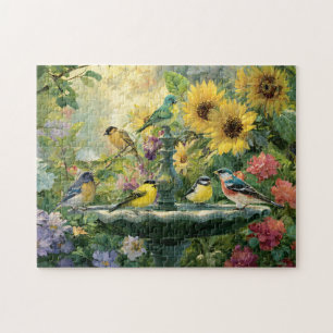 Zomer Vogeldrinkbak Tuin Legpuzzel