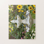 Zomer Vogeldrinkbak Tuin Legpuzzel (Verticaal)