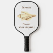 Zomer Volg je dromen Schelp Romantisch Pickleball Paddle (Voorkant)