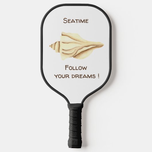 Zomer Volg je dromen Schelp Romantisch Pickleball Paddle (Achterkant)