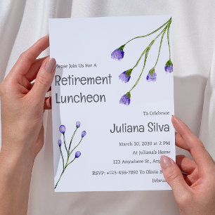Zomer Voorjaar Garden Retirement Luncheon Kaart
