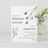 Zomer Voorjaar Garden Retirement Luncheon Kaart (Staand voorkant)