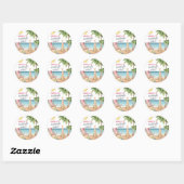 Zomer Vrijgezellenfeestje Cute Strand Ronde Sticker (Vel)