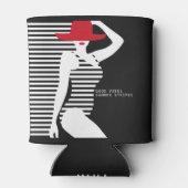 Zomer Vrouw aangepaste monogram koelbox Blikjeskoeler (Achterkant)