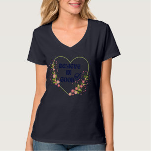 Zomer Vrouwen Bloemen Hart Quote B grote kleding T-shirt