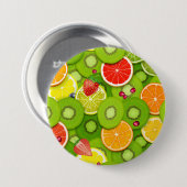 Zomer Vruchten 2 Ronde Button 7,6 Cm (Voorkant /achterkant)