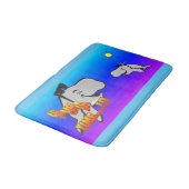 Zomer Walvissen Cartoon Turquoise Badmat (Gekanteld)