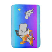 Zomer Walvissen Cartoon Turquoise Badmat (Voorkant Verticaal)