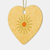 Zomer. Warm gele kleuren. Keramisch Ornament (Links)