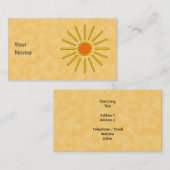 Zomer. Warm gele kleuren. Visitekaartje (Voorkant / Achterkant)