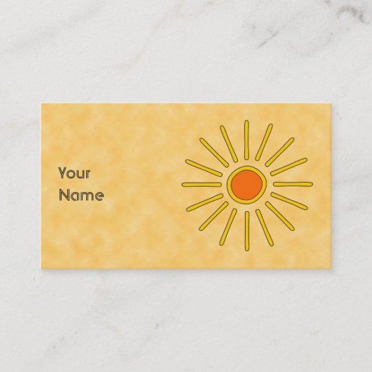 Zomer. Warm gele kleuren. Visitekaartje (Voorkant)