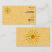 Zomer. Warm gele kleuren. Visitekaartje (Voorkant / Achterkant)