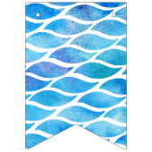 Zomer Water Waterverf Happy Birthday Vlaggetjes (Eerste vlag)