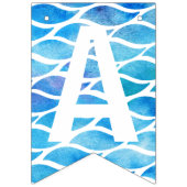 Zomer Water Waterverf Happy Birthday Vlaggetjes (Derde vlag)