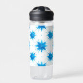 Zomer Waterfles van verse Geometrische Blauwe Spla (Voorkant)