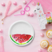 Zomer Watermeloen Aquarel Papieren Bordje (Feest)