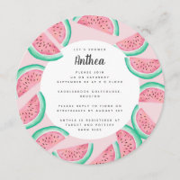 ZOMER WATERMELOEN BABY SHOWER UITNODIGEN