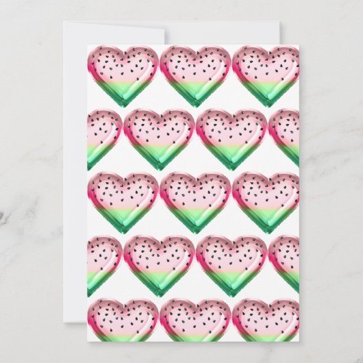 Zomer Watermeloen Ballon 1e Verjaardagsfeest Kaart (Achterkant)