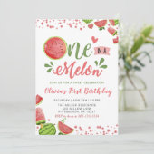 Zomer Watermeloen Een In Een Meloen Verjaardag Kaart (Staand voorkant)