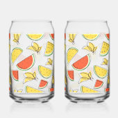 Zomer Watermeloen en citroenen Blikvorm Glas (Achterkant)