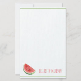 Zomer Watermeloen en Rode Gingham Strepen Briefpapier