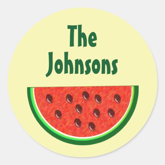 Zomer Watermeloen Gele Sticker Envelope Verzegelin (Voorkant)