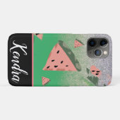 Zomer Watermeloen Illustratie Patroon Glans Case-Mate iPhone Case (Achterkant (horizontaal))