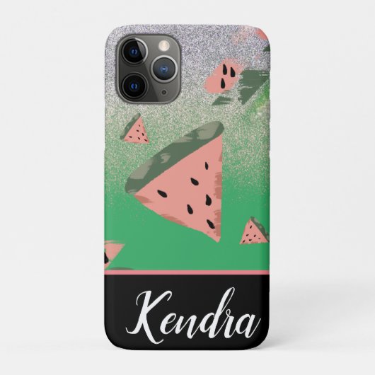 Zomer Watermeloen Illustratie Patroon Glans Case-Mate iPhone Case (Achterkant)