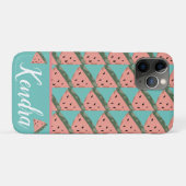 Zomer Watermeloen Illustratie Patroon Monogram Case-Mate iPhone Case (Achterkant (horizontaal))