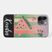 Zomer Watermeloen Illustratie Strepen Glans Case-Mate iPhone Case (Achterkant (horizontaal))