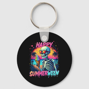 Zomer Watermeloen Jack-o-lantern Gelukkig Summerwe Sleutelhanger