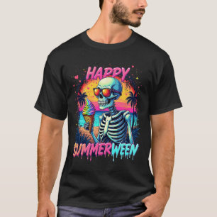 Zomer Watermeloen Jack-o-lantern Gelukkig Summerwe T-shirt