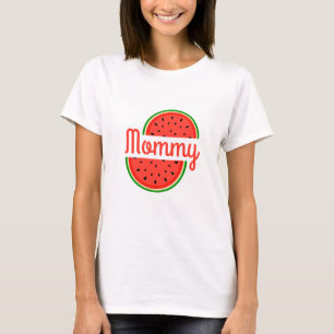 Zomer Watermeloen Mama Mamma Te Worden Baby Shower T-shirt