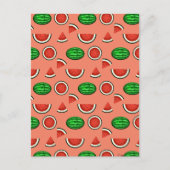 Zomer Watermeloen Patroon Briefkaart (Voorkant)