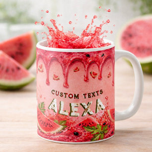 Zomer Watermeloen Retro Feestje Fruit Favor Aangep Koffiemok