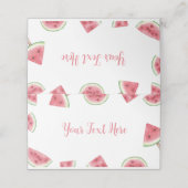 Zomer Watermeloen Verjaardag Plaats Kaart Plaatskaartje (Buitenkant ongevouwen)