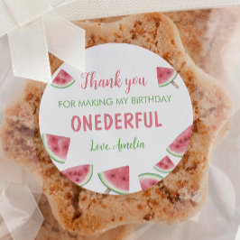 Zomer Watermeloen Verjaardag Ronde Sticker