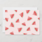 Zomer Watermeloen Verjaardag Zwembad Party Kaart (Achterkant)