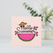 Zomer Watermeloen Wenskaart (Staand voorkant)