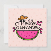 Zomer Watermeloen Wenskaart (Voorkant)